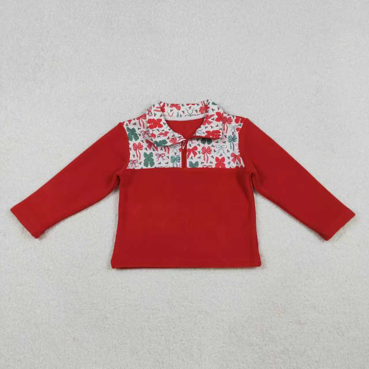 Kids Sibling Half Zipper long sleeve Warm pullover top