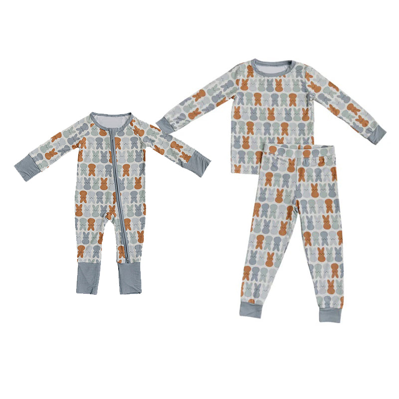 Sibling Baby Brother Easter Bunny Pajama Set and Romper Preorder