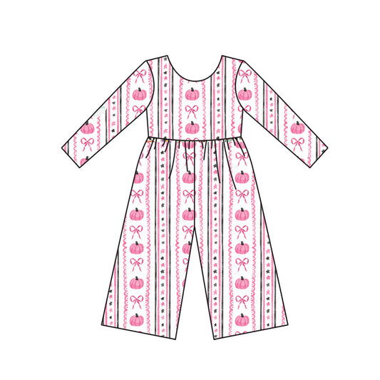 Kids Girls Pink Pumpkin Jumpsuit Preorder  3 MOQ