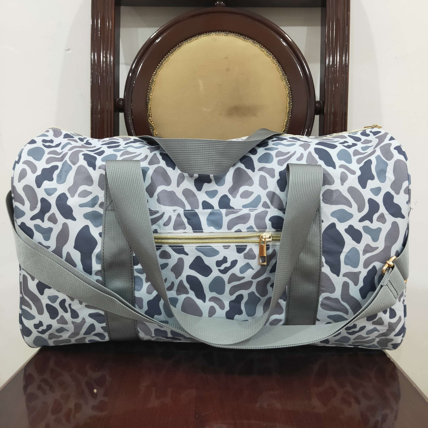 BA0262 Adult Size Grey Camo Duffle Bag