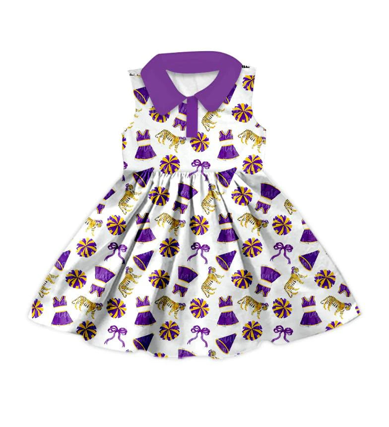 Preorder 5 MOQ Baby Sibling Lsu Tiger Top and Dress