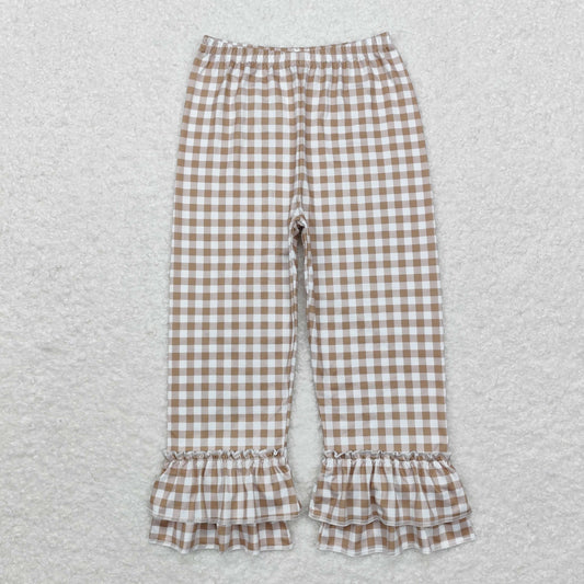 Baby Girls Grown Gingham Ruffle Pants