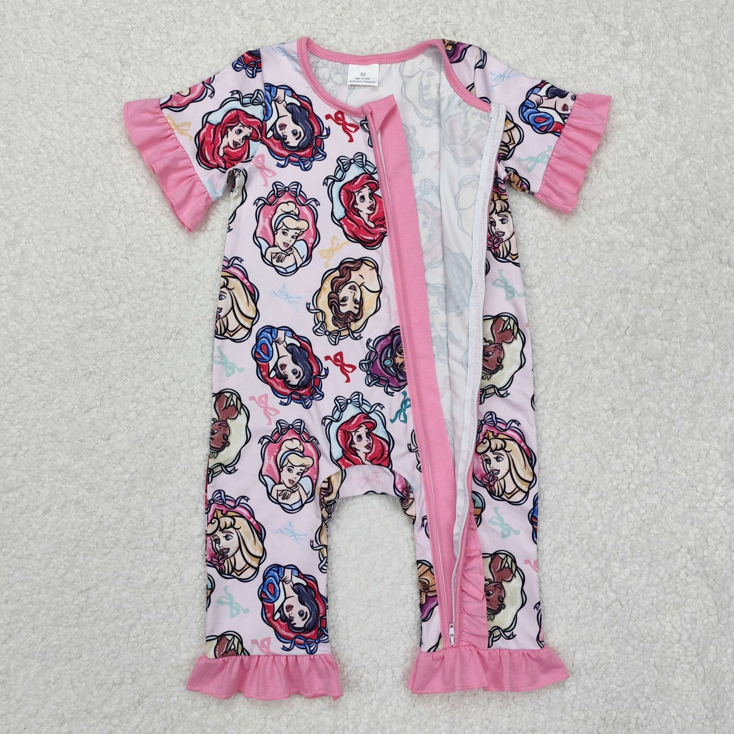 Sibling Baby Sister Princess Pajama Set Romper and Dress