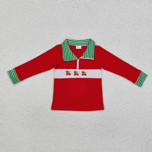 Baby Boys Christmas Tree Car Long Sleeve Sweatshirt