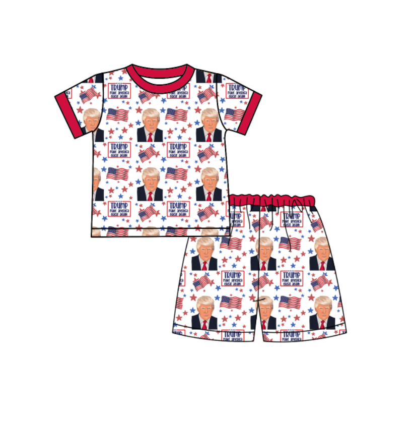 Baby Boys Donald Trump Shorts Set Deadline Time :  24th Nov. Preorder