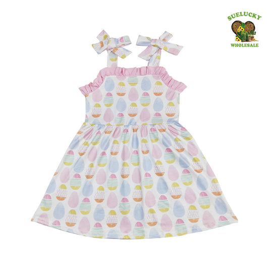 Baby Girls Easter Colorful Egg Strap Dress