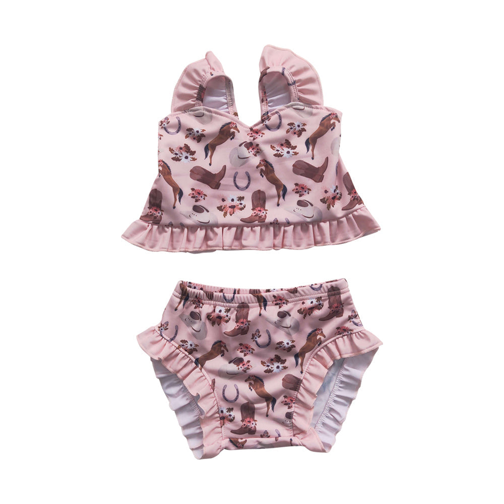 S0107 Baby Girls Western Design Swimsuit