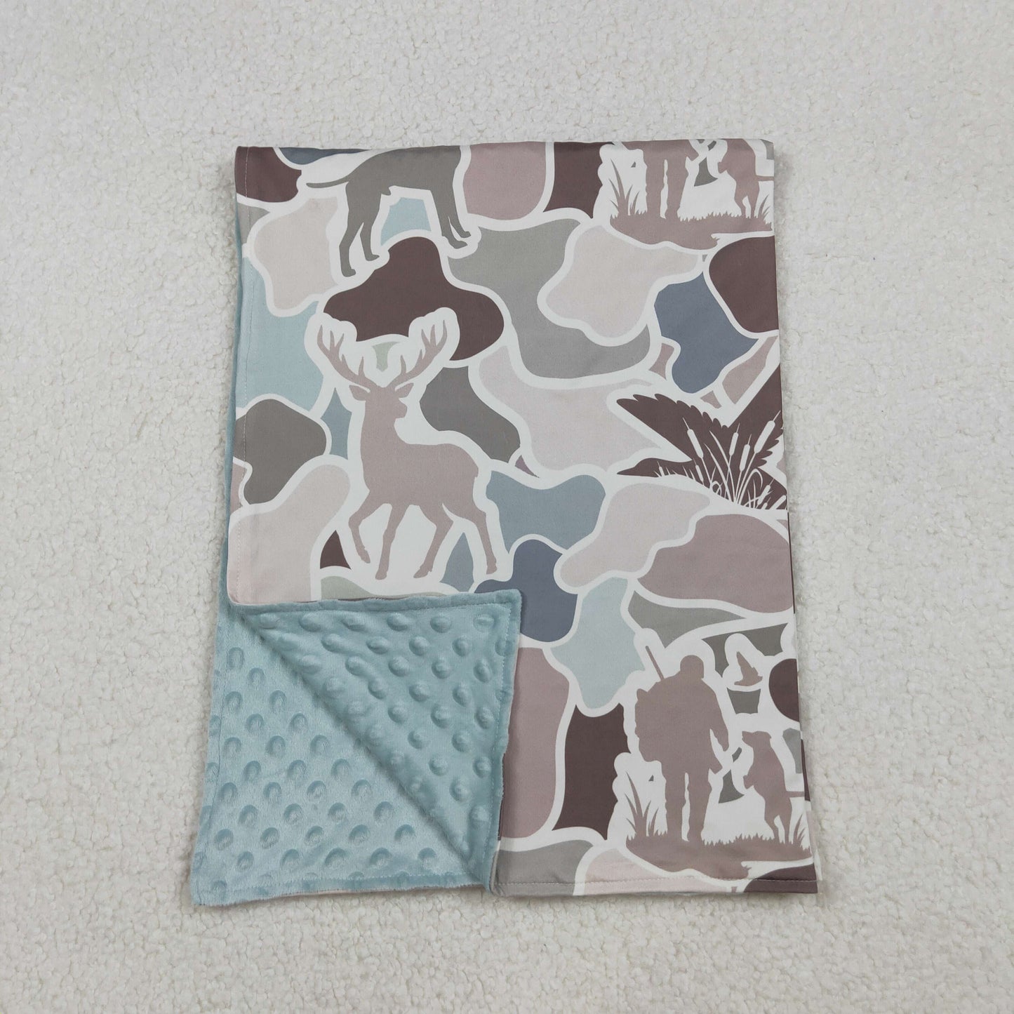 BL0212 Baby Boys Hunting Duck Deer Blanket