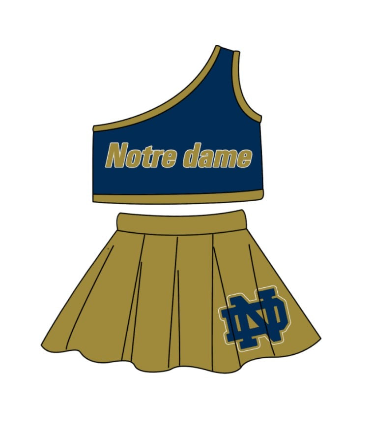 Sport Team Notre Dame Girls Skirt Set ,Deadline Time : 30th July