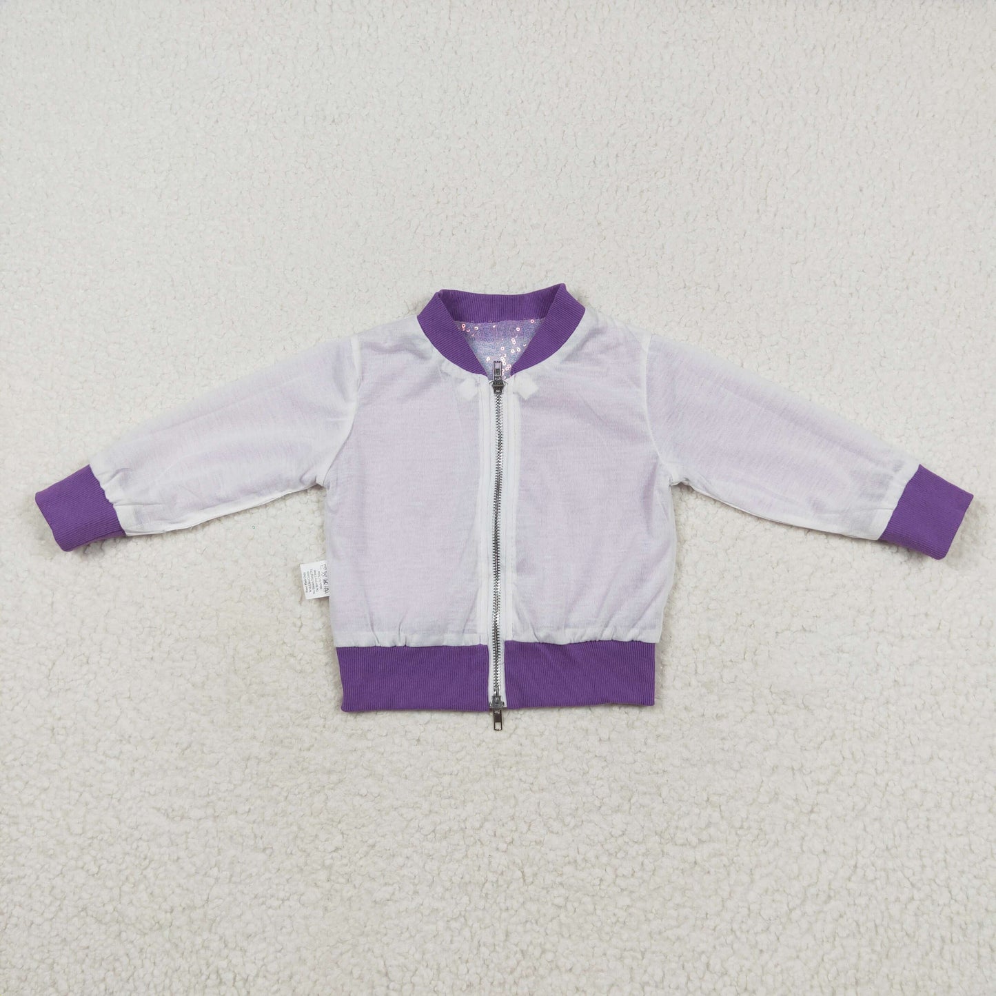 Baby Girls Shiny Purple Sequin Jacket Coat