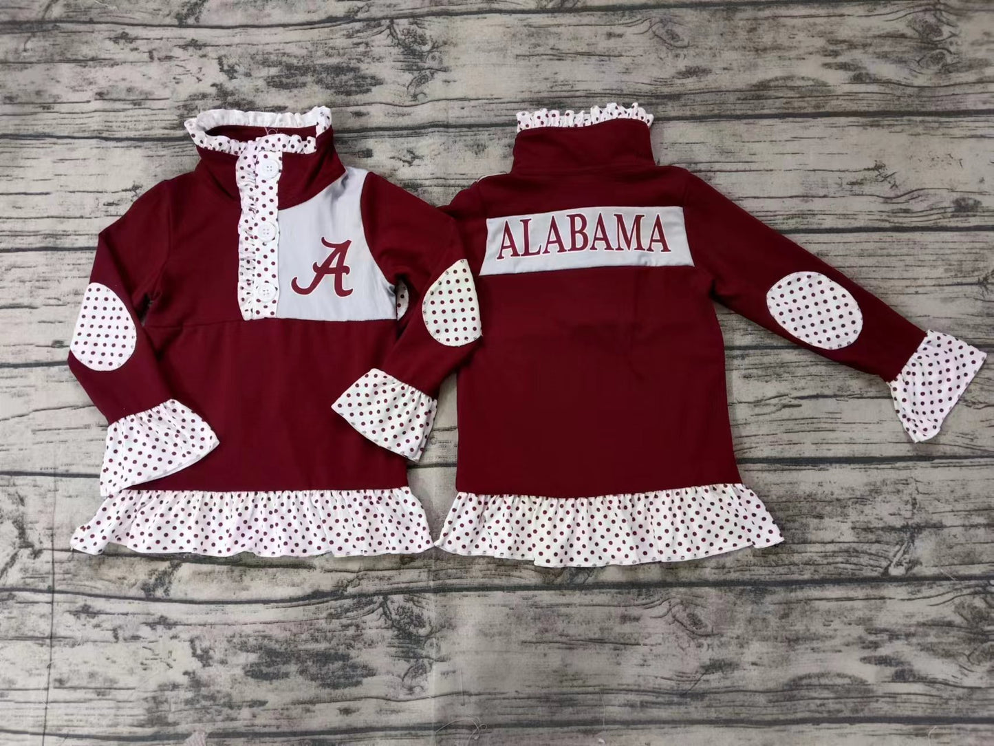 Baby Girls Sport Team Alabama  Pullover Top  5 MOQ Preorder