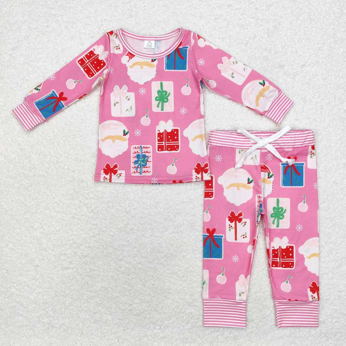 GLP1581 Baby Girls Christmas  Gift Bamboo Pajama Set