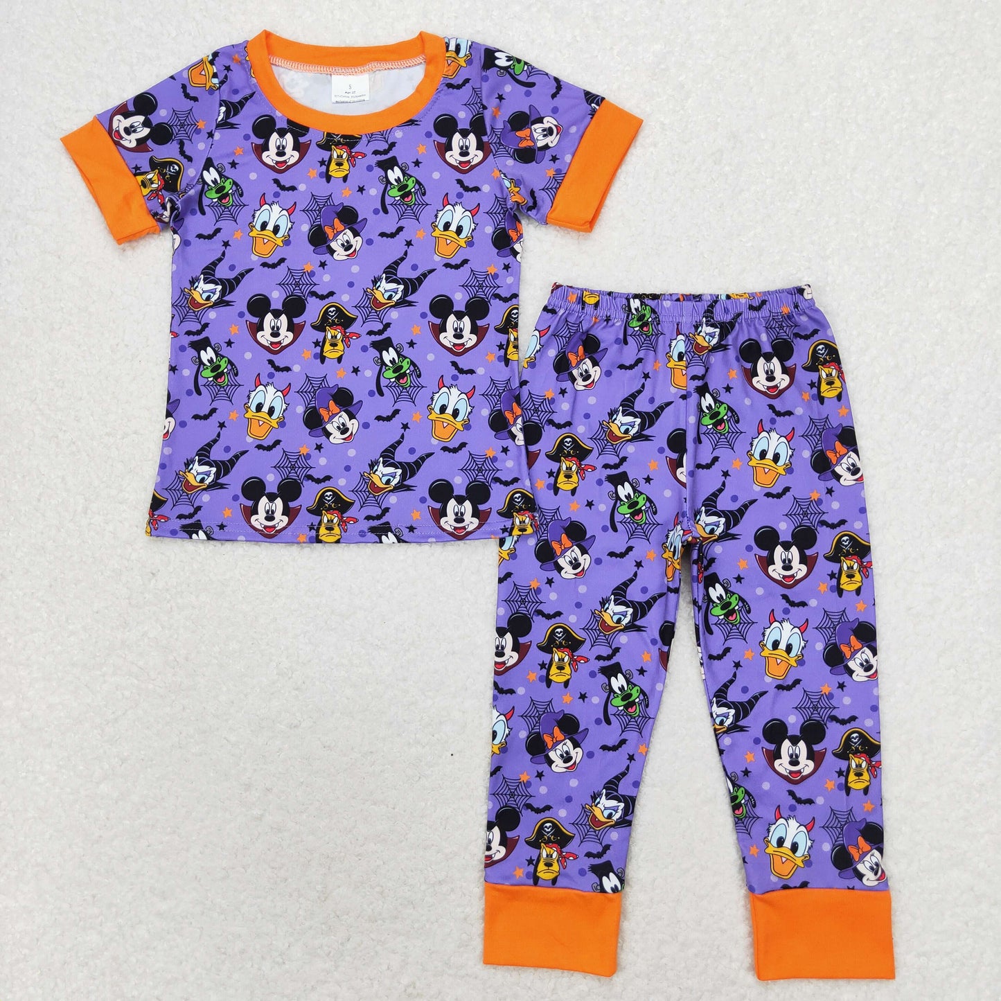 Baby Boys Halloween Cartoon Mouse Duck Pajama Set