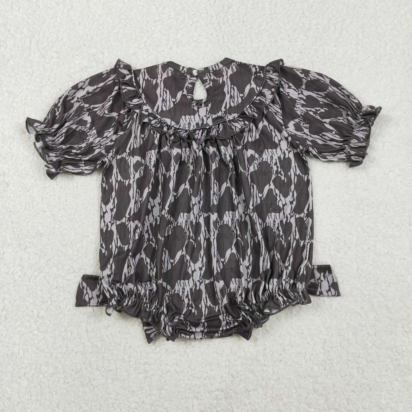 LR2727 Mama's Bestie Camo Long Sleeve Smocked Romper