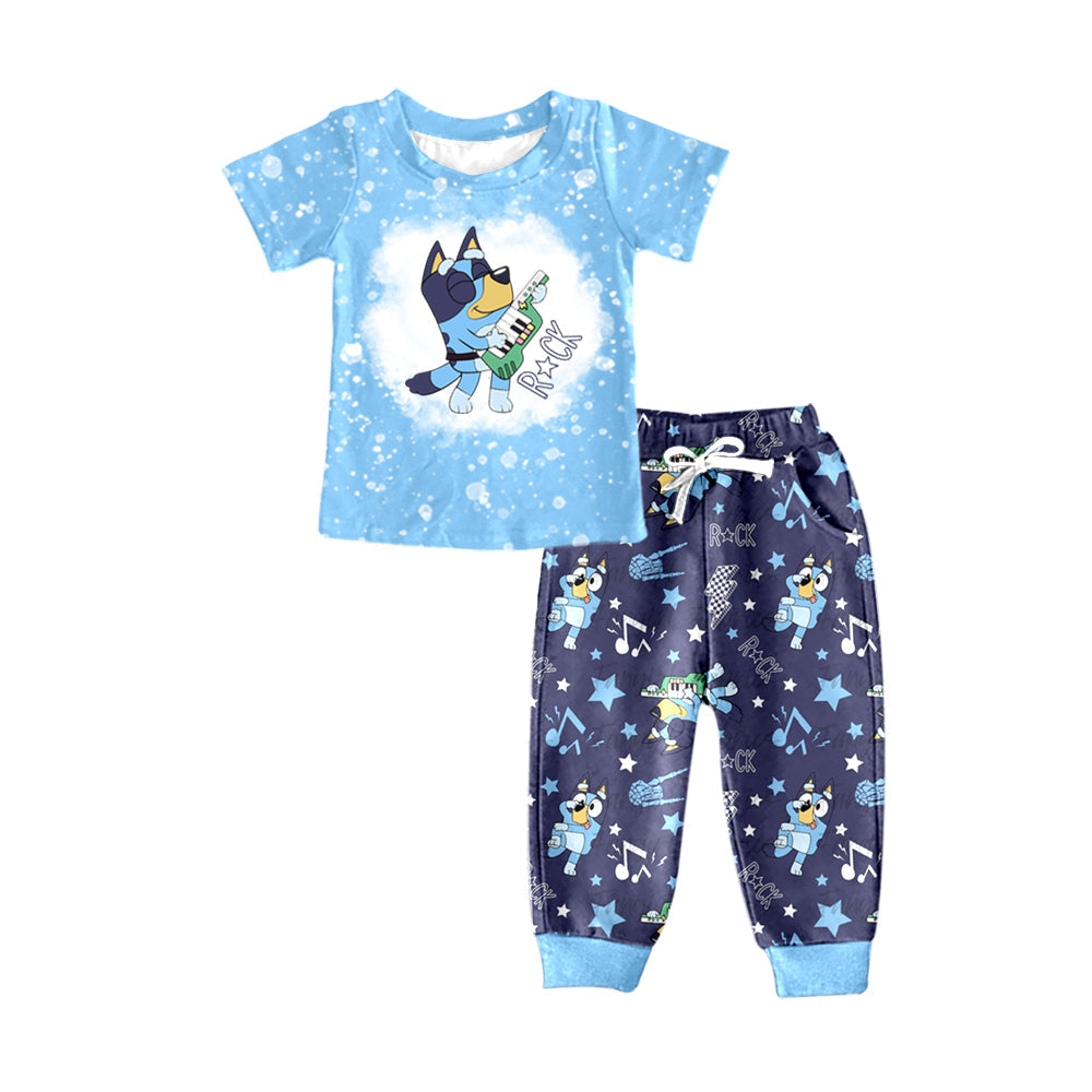 Baby Boys Rock Cartoon Dog  Pants Set Pre-order 3 MOQ