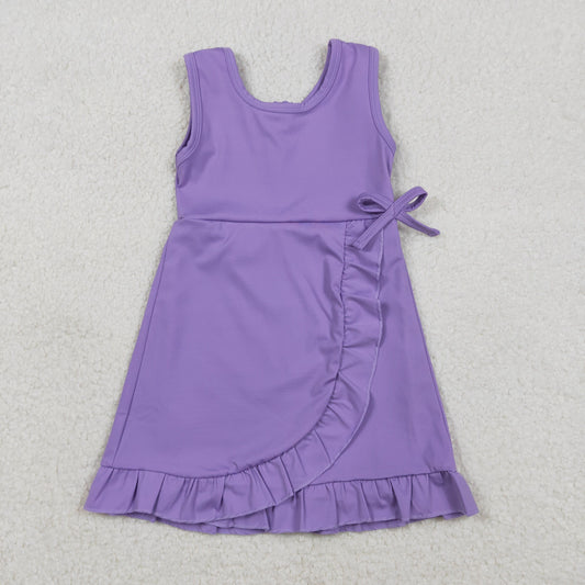 GSD3036 Baby Girls Purple Color Sleeveless Active Dress