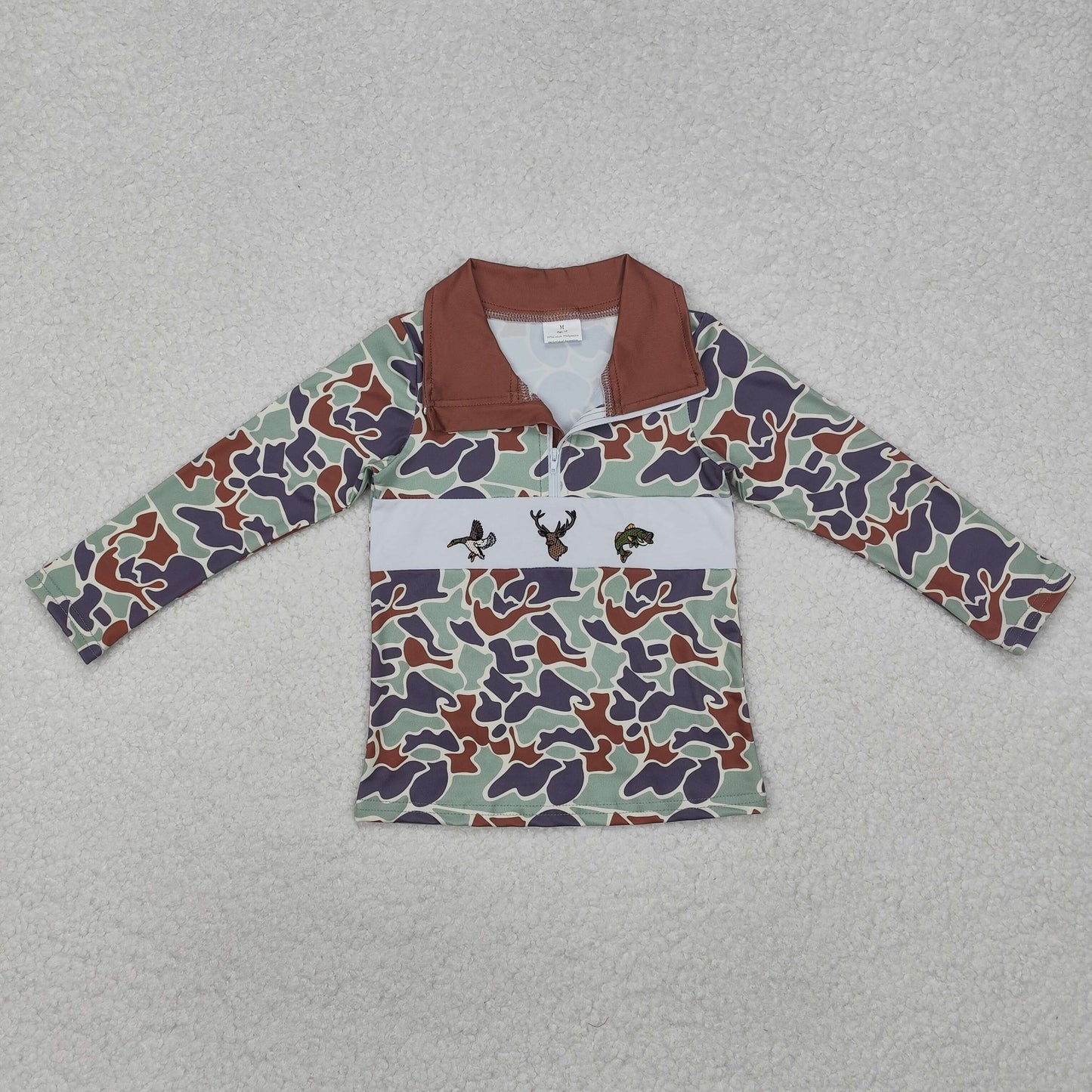 Baby Boys Christmas Huning Duck Camo Long Sleeve Pullover Top