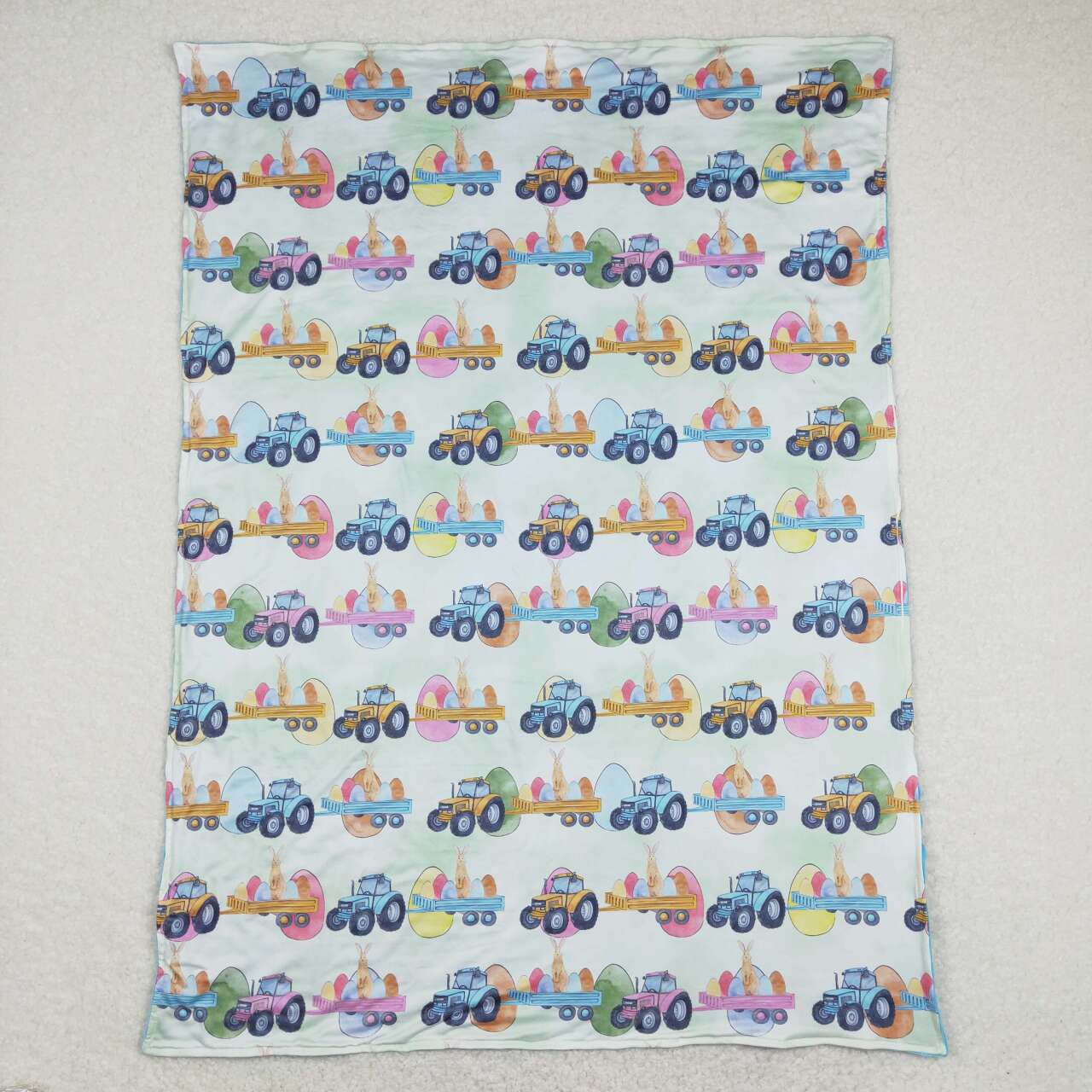 Baby Boys Blue Bunny Eggs Easter Blankets