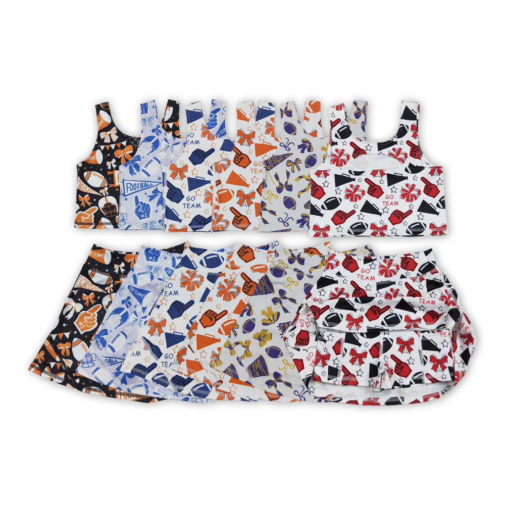 Sibling  Girls Sport Team Tank Top With Skort Active Yoga Set