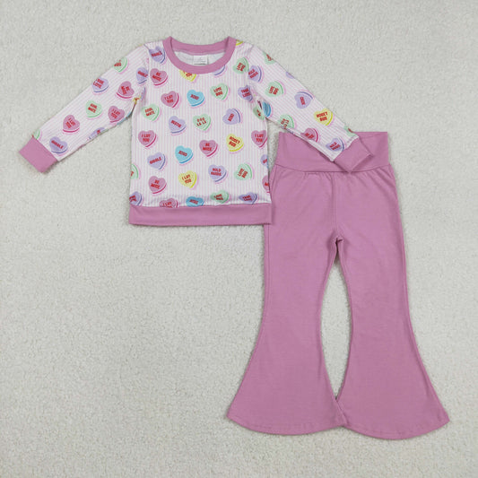 Kids Girls Valentine's Day Heart Outfit
