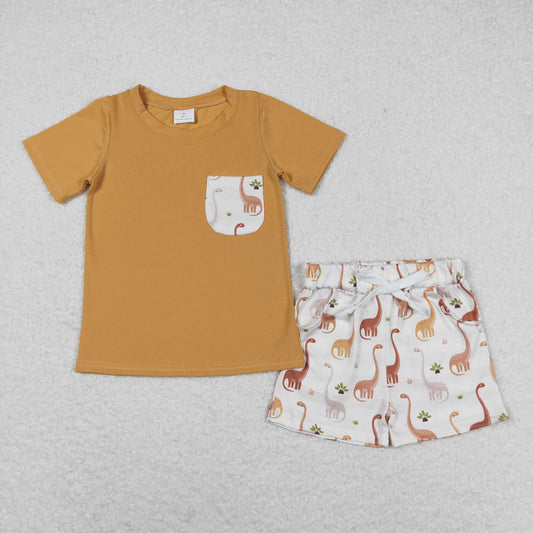BSSO0464 Baby Boys Dinosaur Shorts Set