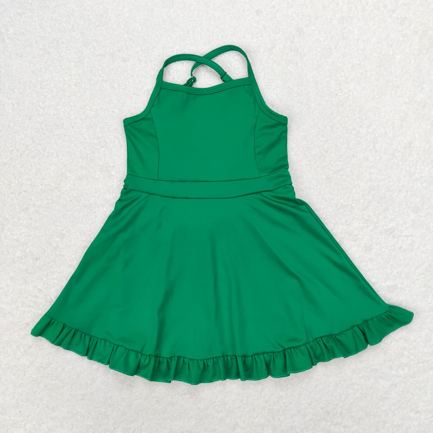 Baby Girls Green Knit Knee Length Dresses