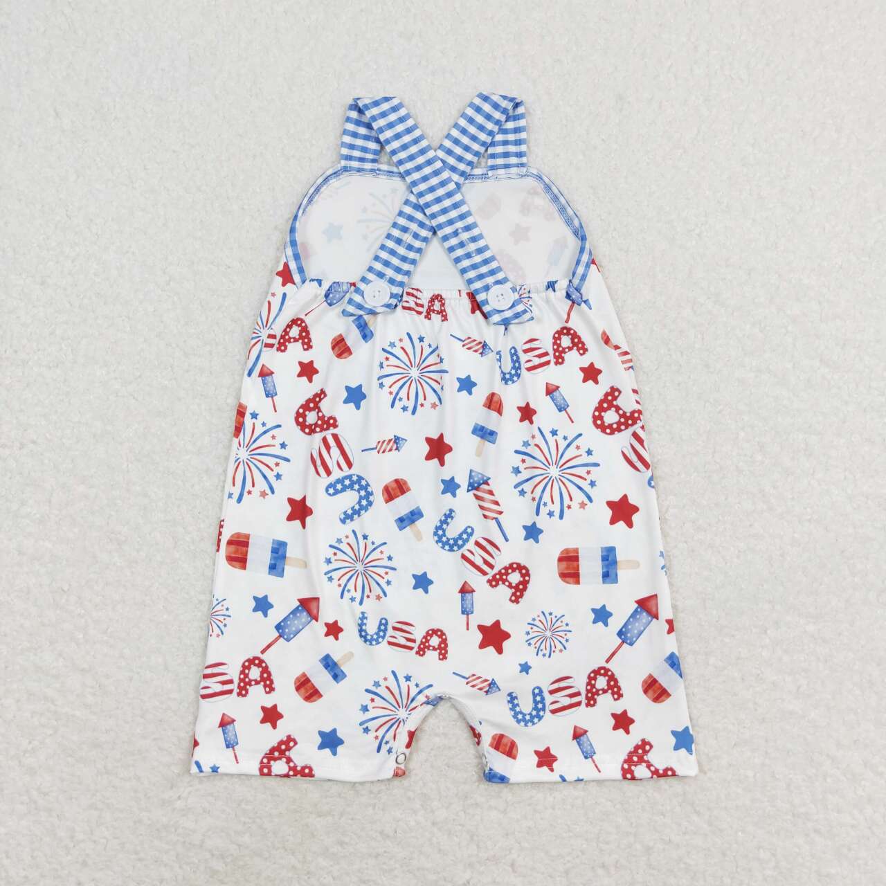 Baby Boys July 4th USA Foirwork Romper