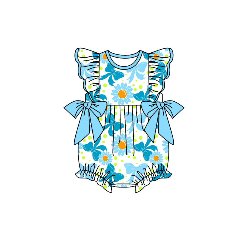 Preorder , 5 MOQ Baby Girls Flowers Bubble Romper Preorder