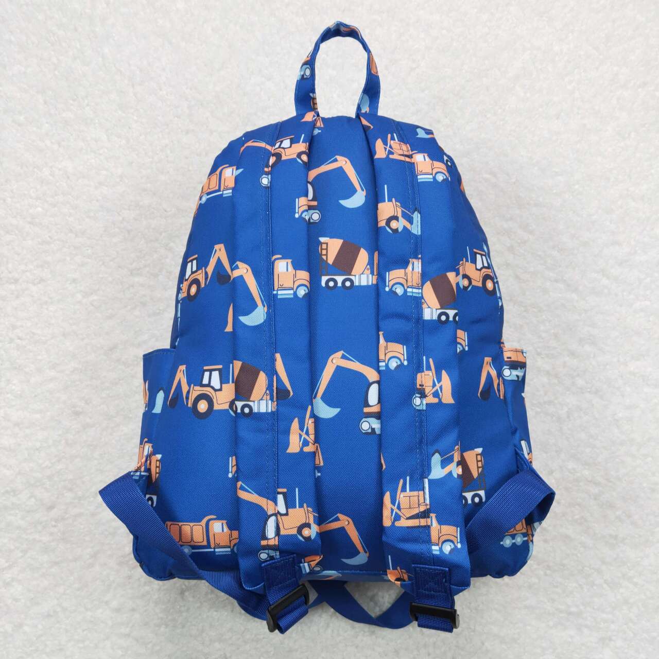 Kids Boys Backpack Excavator Bulldozer Print School Bag