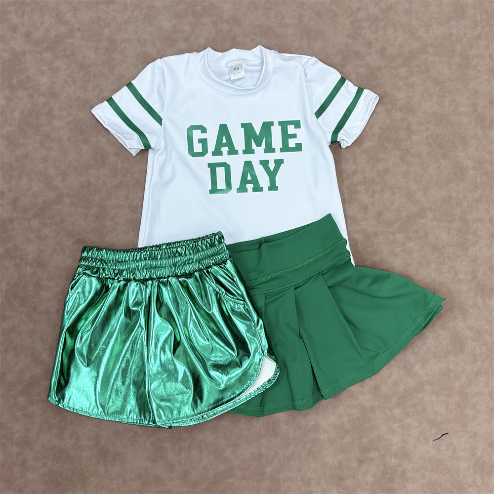 Baby Girls Green Game Day Top With Skort Outfit Athletic Wear