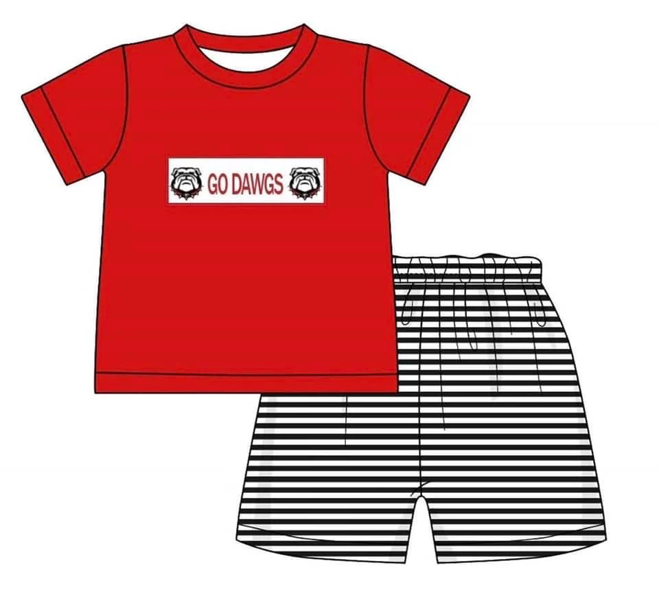 Baby Boys Sport Team Go Dawgs Shorts Set Deadline :18 July