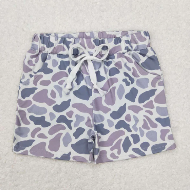 Baby Boys Gray Camo Western Pockets Short