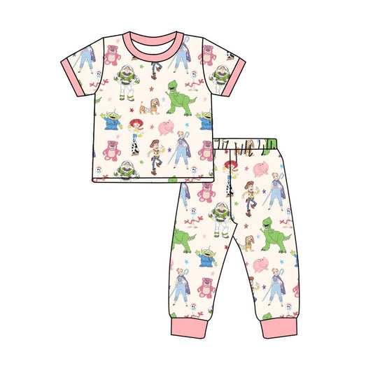 Baby Girls Bamboo Cartoon Toy Pajama Set Pre-order 3 MOQ