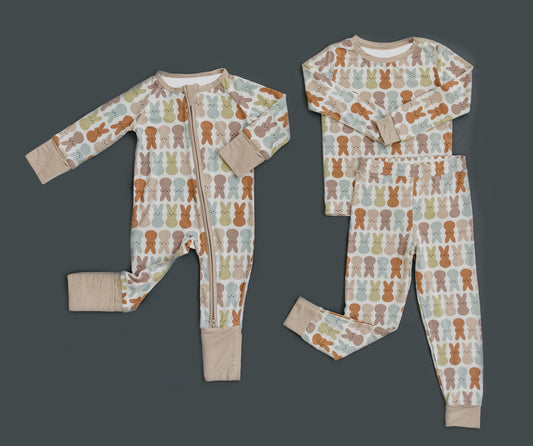 Sibling Baby  Easter Bunny Pajama Set and Romper Preorder