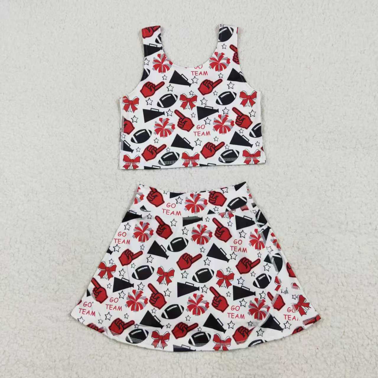 Sibling  Girls Sport Team Tank Top With Skort Active Yoga Set