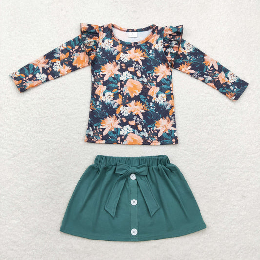 Baby Girls Floral Top Matching Skirt Set