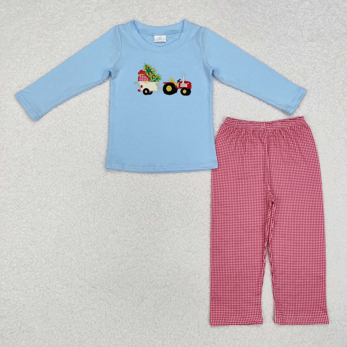 Baby Boys Christmas Tree Truck Pants Set