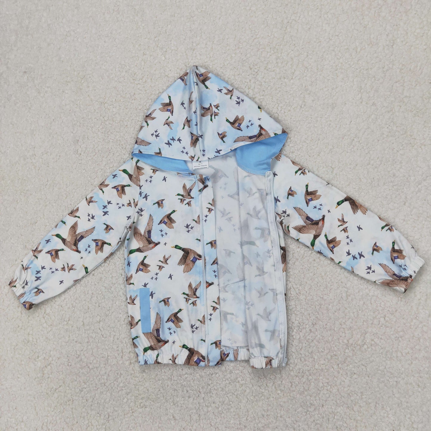 Toddler Boys Mallard Duck Hoodie Zipper Coat