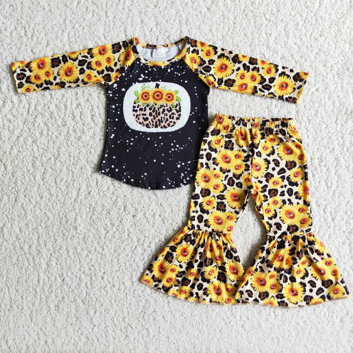 Baby Girls Fall Pumpkin Sunflower Bottom Pants Outfit On Sale Close on 2025.10.15