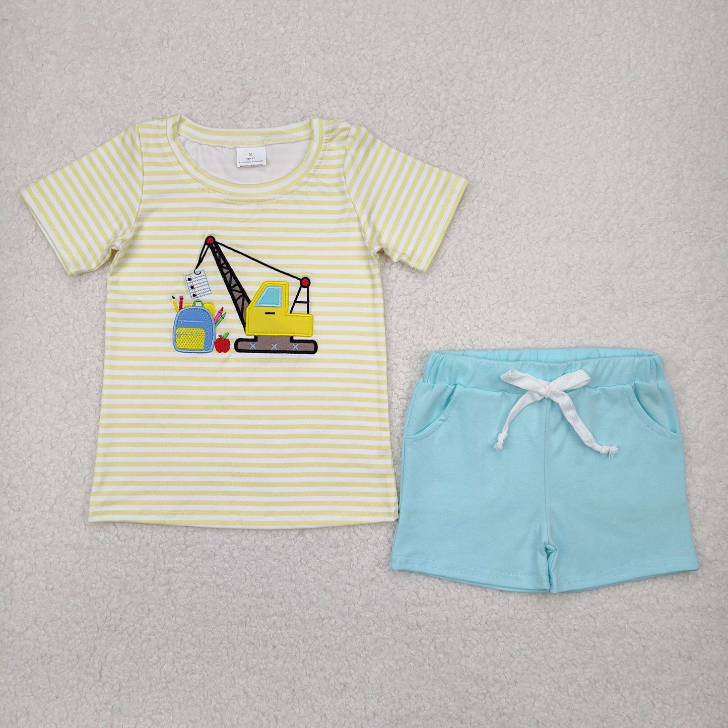 Baby Boys Back To School Shorts Set