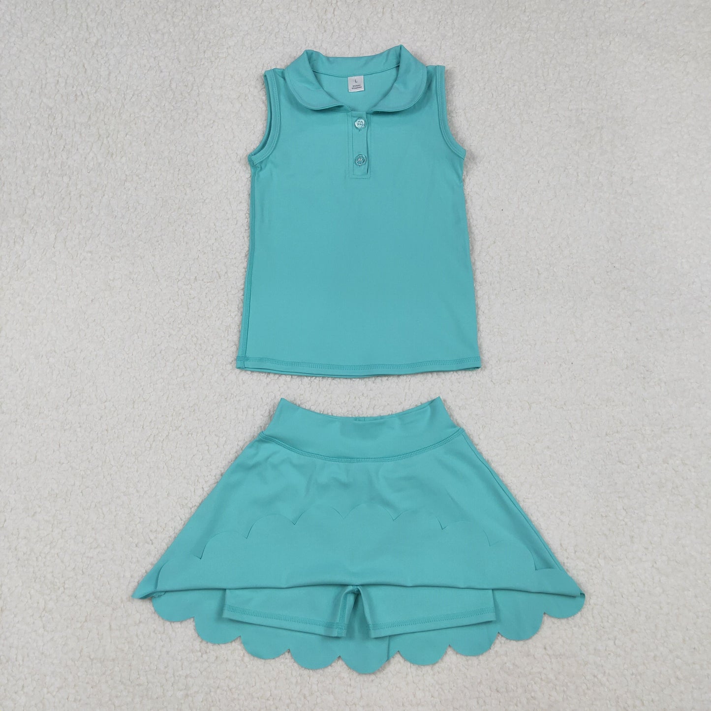 Kids girls Sleeveless Top With Skort Yoga Set