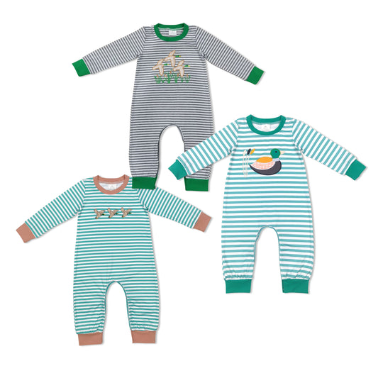 Baby Infant Boys  Mallard Duck Hunting Long Sleeve Rompers