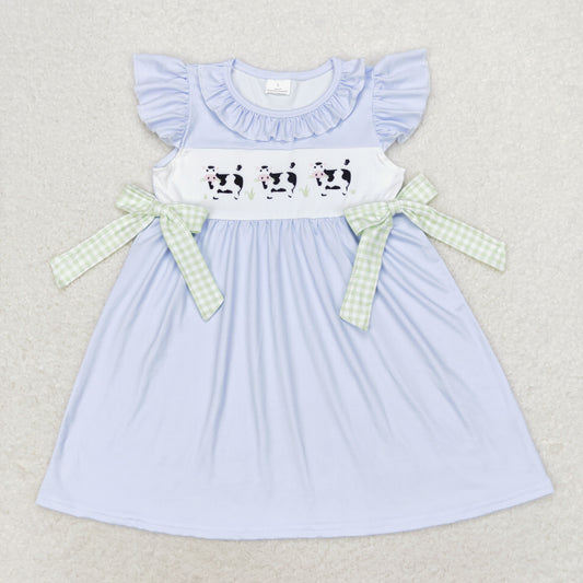 Summer Baby Girls Cow Short Sleeve Dress