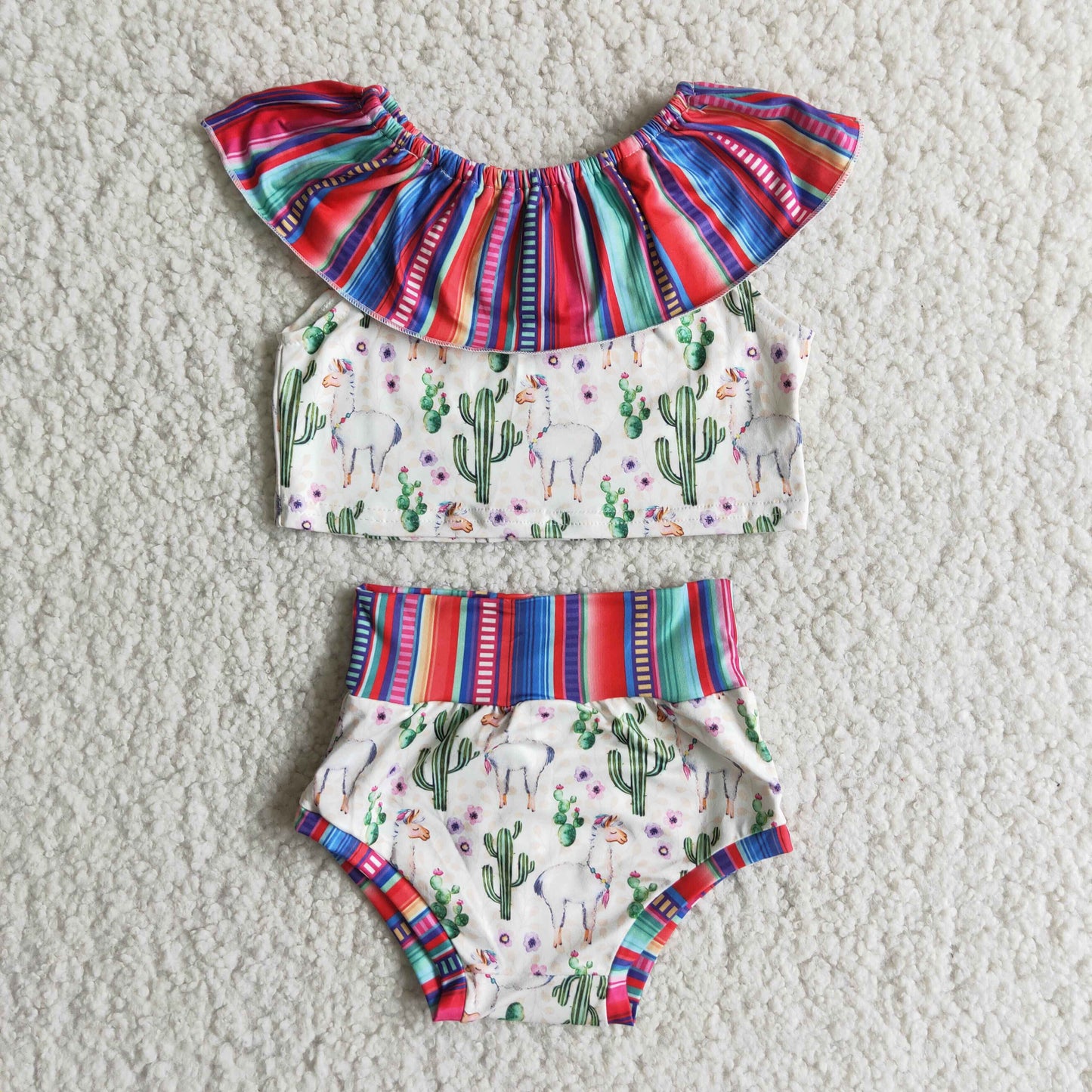 A10-2 Baby Girls Cactus Bummie Set