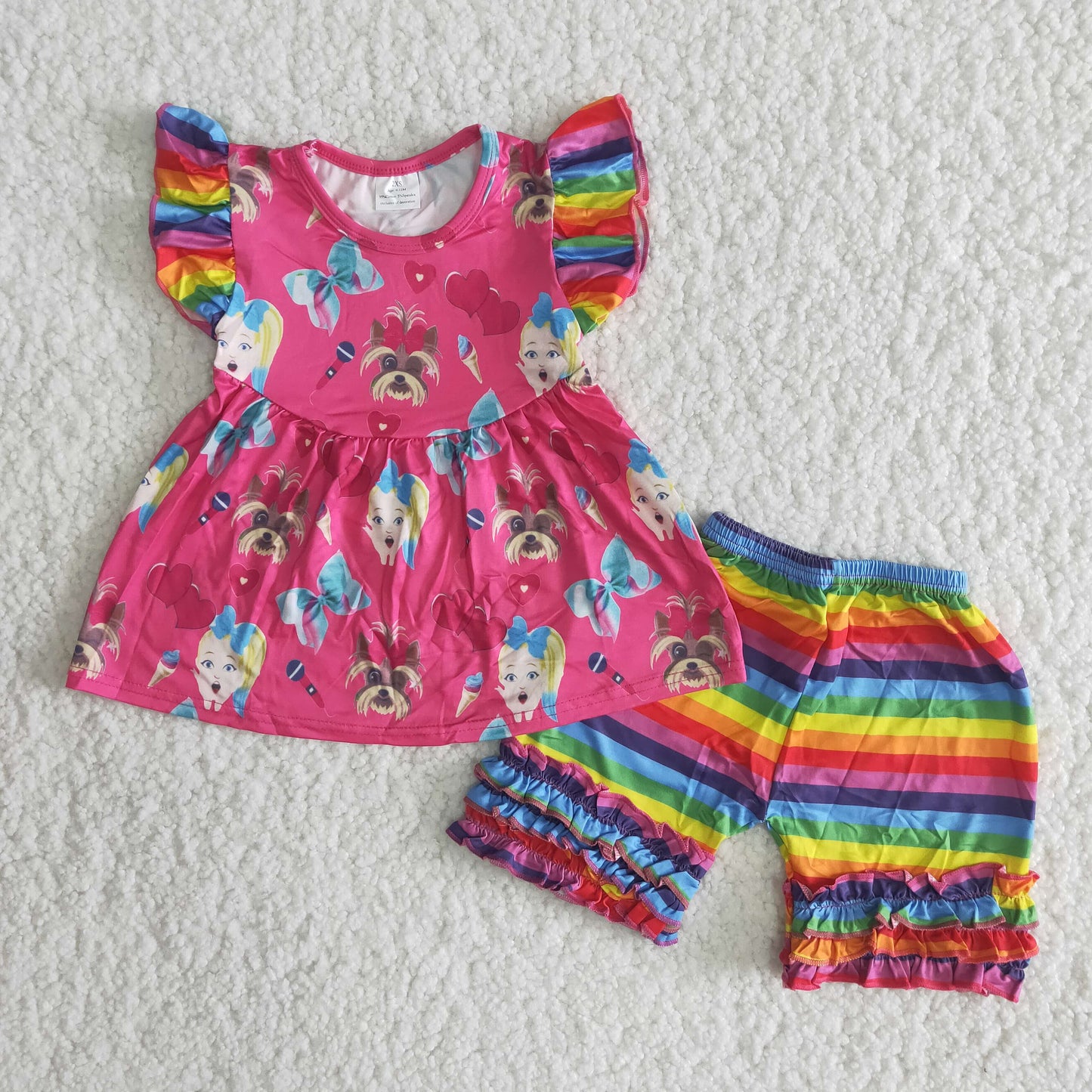 Promotion A12-13 Baby Girls Cartoon Shorts Set