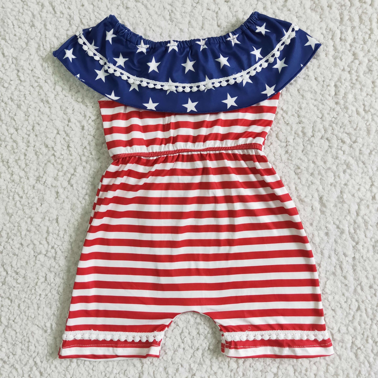 A4-5-2 Kids Girls July 4th Jumpsuit