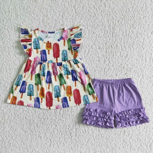 Summer Girls Cute Popsicle Outfit