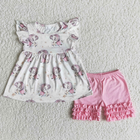 Baby Girls Unocirn Shorts Set