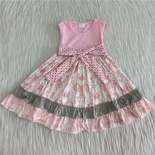 A8-1 Kids Girls Pink Floral Dress