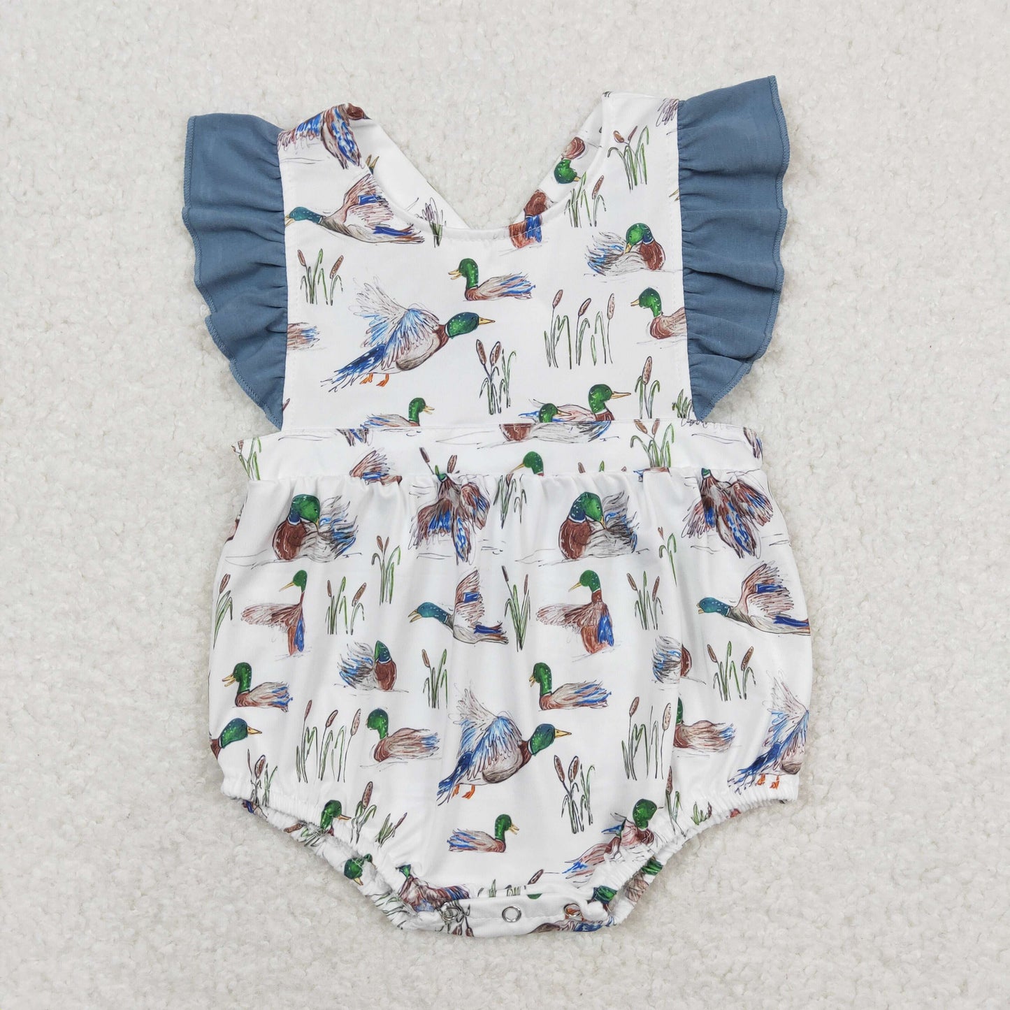 Summer Baby Girls  Mallard Duck Bubble Romper